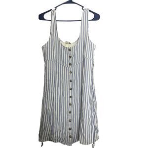 American Eagle Womens Casual Dress Stripe Mini A-line Blue White size Med EUC
